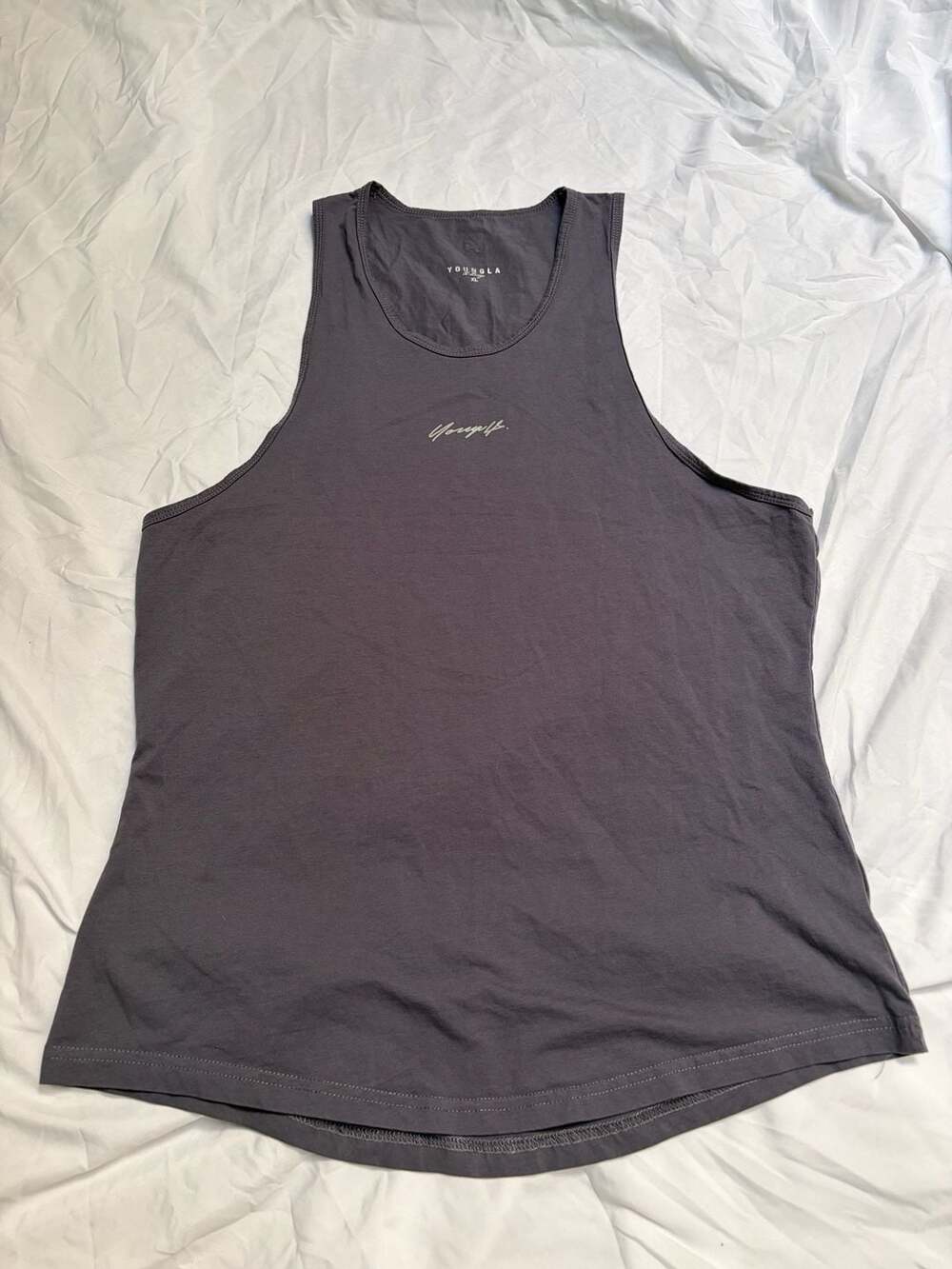 YoungLA Signature Tank Top Charcoal Grey